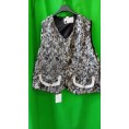 -CHALECO CABALLERO BROCADO PLATEADO 56