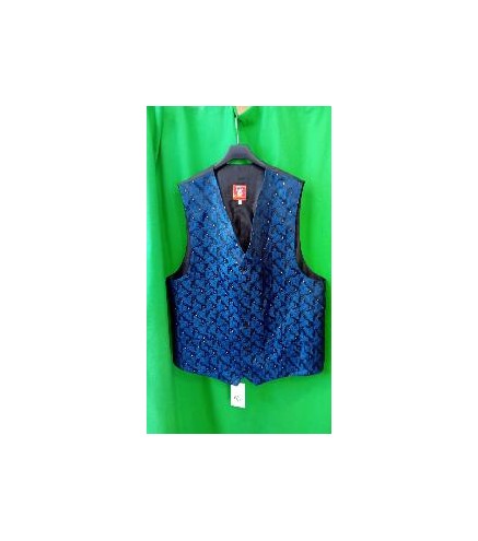 -CHALECO CABALLERO BROCADO AZUL 56