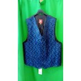 -CHALECO CABALLERO BROCADO AZUL 56