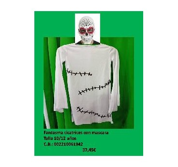 TUNICA FANTASMA BLANCA CICATRICES
