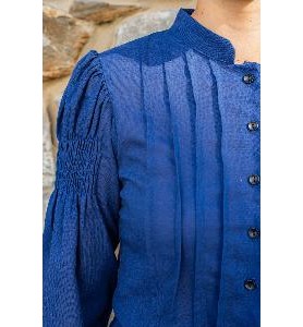 -CAMISA REGIONAL LINO AZUL L