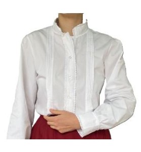 -CAMISA MUJER LORZAS BLANCA 4XL