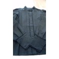CAMISA MUJER NEGRA LORZAS PUNTILLA T-18