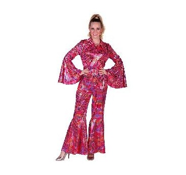 -DISFRAZ DISCO BUZO MUJER ROSA XL