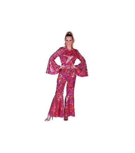 -DISFRAZ DISCO BUZO MUJER ROSA XL
