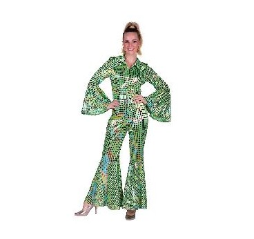 -DISFRAZ DISCO BUZO MUJER VERDE XL