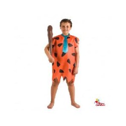 -DISFRAZ CAVERNICOLA NARANJA 6-7