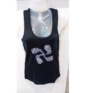 -CAMISETA LAUBURU NEGRA MUJER TIRANTES XS