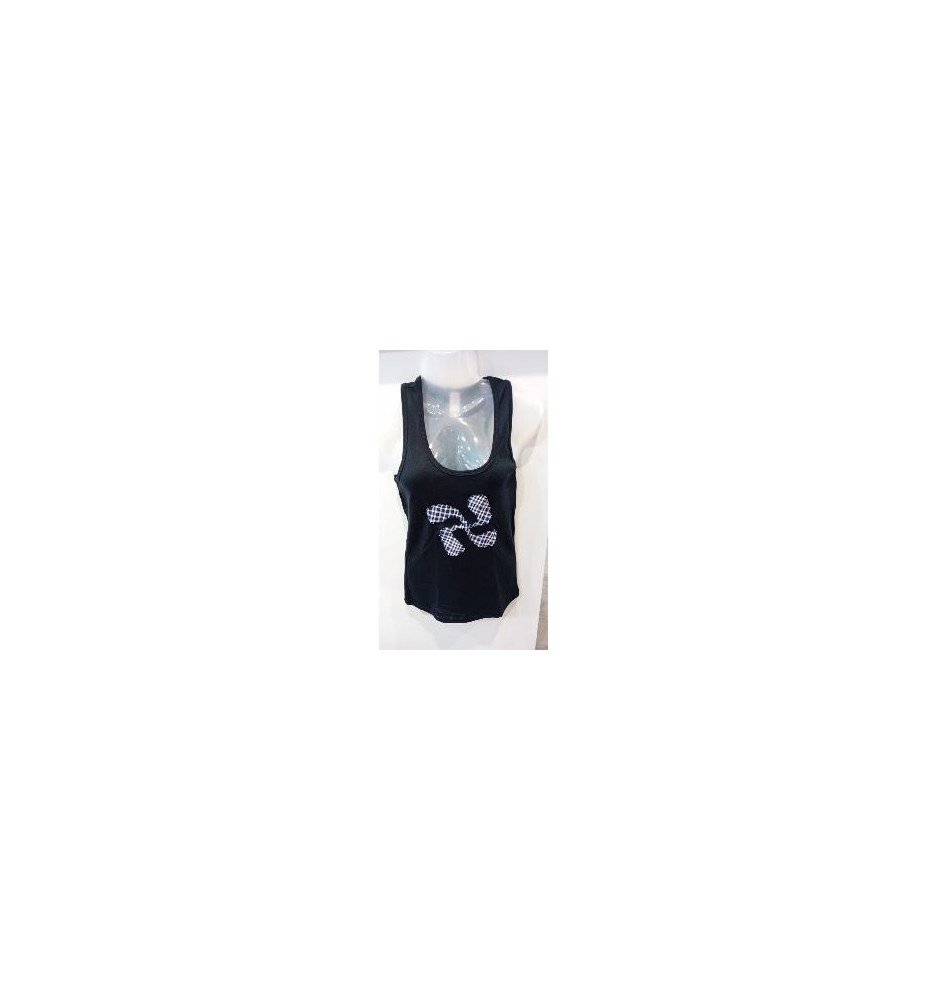 -CAMISETA LAUBURU NEGRA MUJER TIRANTES XS