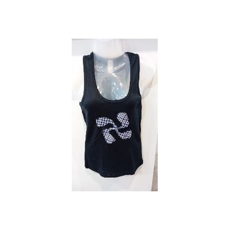 -CAMISETA LAUBURU NEGRA MUJER TIRANTES XS