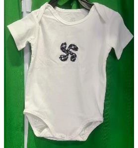 -CAMISETA BODY LAUBURU BLANCA 9-12 MESES