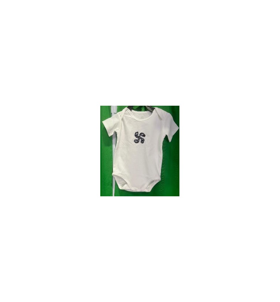 -CAMISETA BODY LAUBURU BLANCA 9-12 MESES