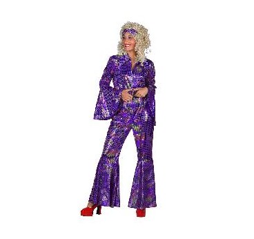 -DISFRAZ DISCO BUZO MUJER MORADO M