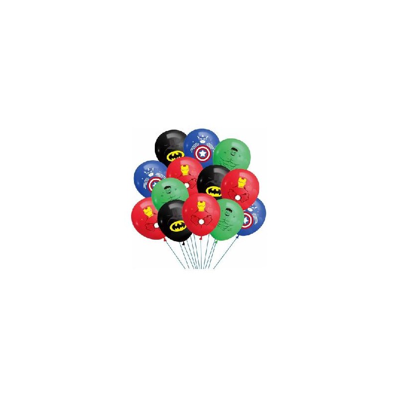 -10 GLOBOS SUPER HEROES