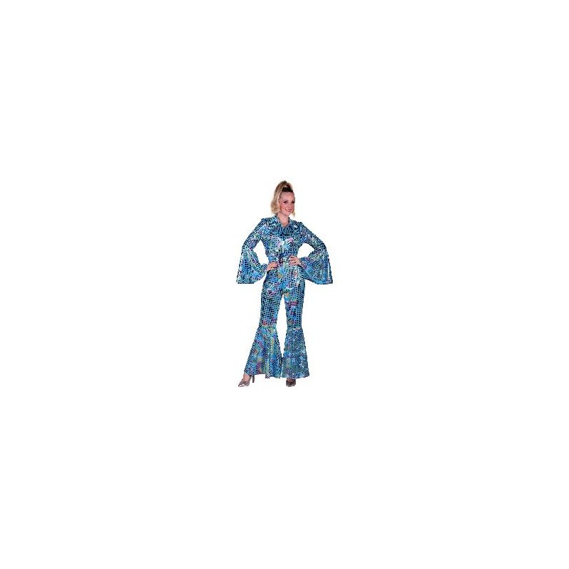 -DISFRAZ DISCO BUZO MUJER AZUL L