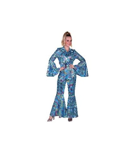 -DISFRAZ DISCO BUZO MUJER AZUL L