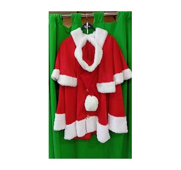 -DISFRAZ CHAQUETA CON CAPA Y GORRO PAPA NOEL M