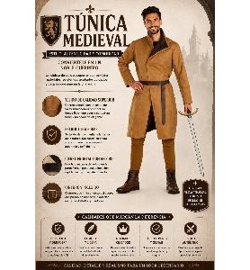 -TUNICA MEDIEVAL MARRON