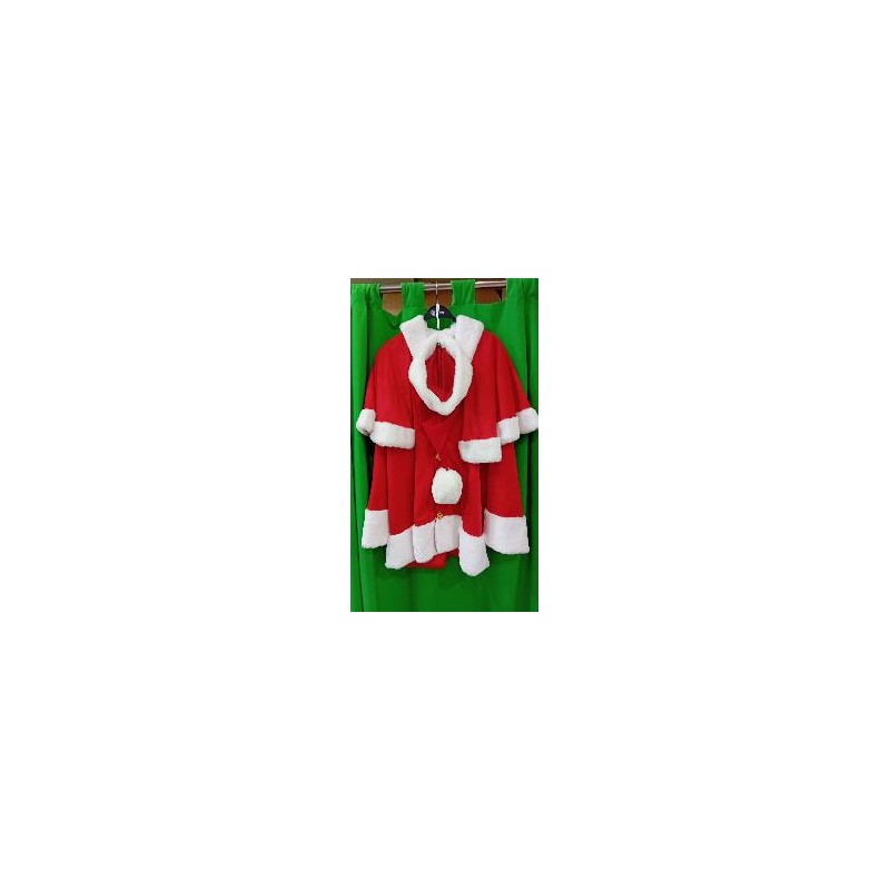 -DISFRAZ CHAQUETA CON CAPA Y GORRO PAPA NOEL M