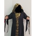 -VESTIDO MEDIEVAL NEGRO Y DORADO