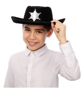 -SOMBRERO VAQUERO INFANTIL NEGRO