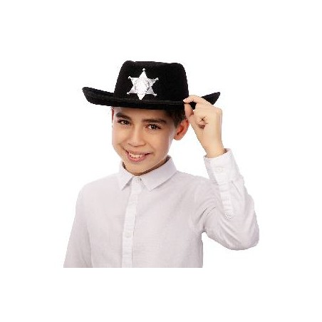 -SOMBRERO VAQUERO INFANTIL NEGRO