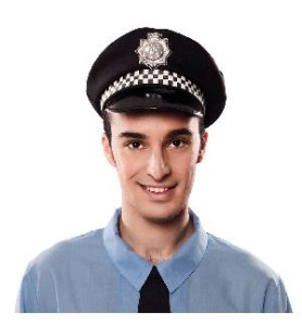 -GORRA POLICIA NEGRO ADULTO