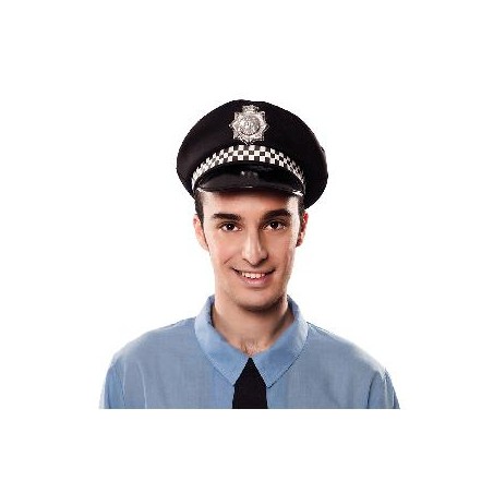-GORRA POLICIA NEGRO ADULTO