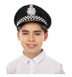 -GORRA POLICIA NEGRO INFANTIL
