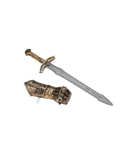 -CONJUNTO ESPADA Y GUANTE MEDIEVAL