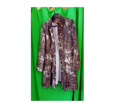 -CHAQUETA LARGA IMITACION A DESGASTADA HOMBRE M