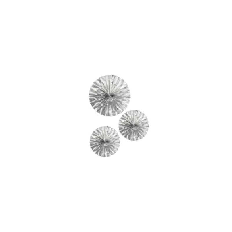 -SET 3 PAI PAI FAROLILLOS PLATA 30-40CM