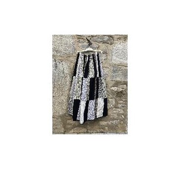 -FALDA PATCHWORK NEGRA TALLA UNICA
