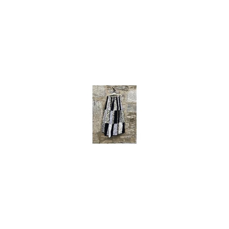 -FALDA PATCHWORK NEGRA TALLA UNICA