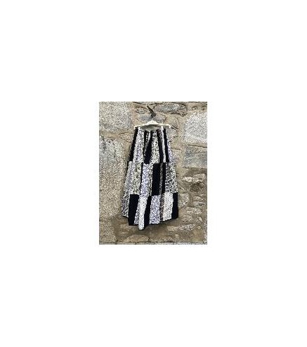 -FALDA PATCHWORK NEGRA TALLA UNICA