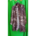 -CHAQUETA LARGA IMITACION A DESGASTADA MUJER M