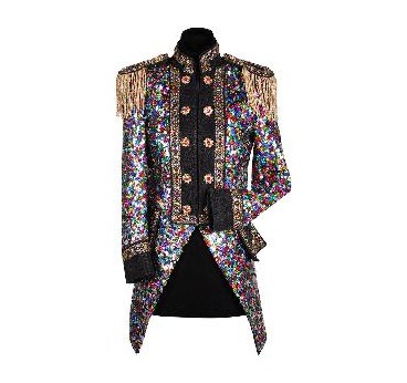 -CHAQUETA NEGRA LENTEJUELAS CUADRADAS XL