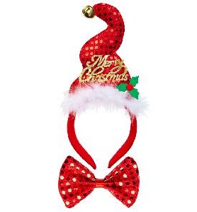 -SET DIADEMA Y PAJARITA PAPA NOEL