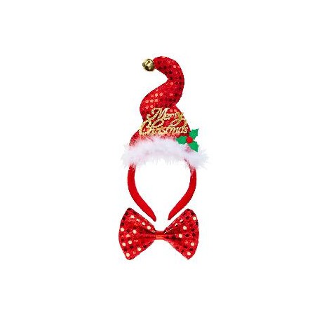 -SET DIADEMA Y PAJARITA PAPA NOEL