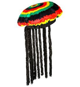 -GORRA RASTAFARI CON RASTAS