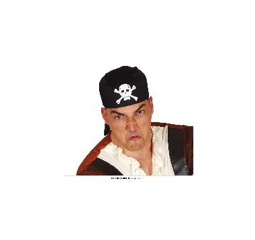 SOMBRERO PIRATA TELA NEGRO