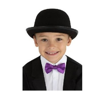 -SOMBRERO BOMBIN VICTORIANO INFANTIL NEGRO