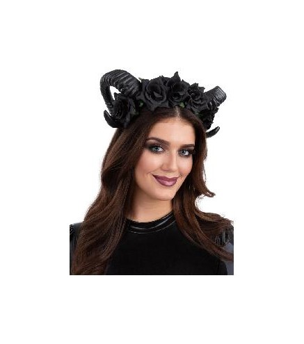 -DIADEMA FLORAL DE DEMONIO NEGRO