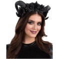 -DIADEMA FLORAL DE DEMONIO NEGRO