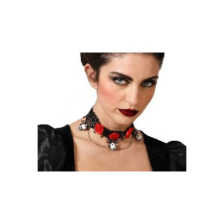 -COLLAR CALAVERAS Y ROSAS
