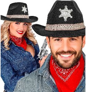 -SOMBRERO SHERIFF NEGRO ADULTO