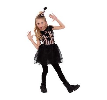 -DISFRAZ PAYASA VINTAGE OSCURO 10-12