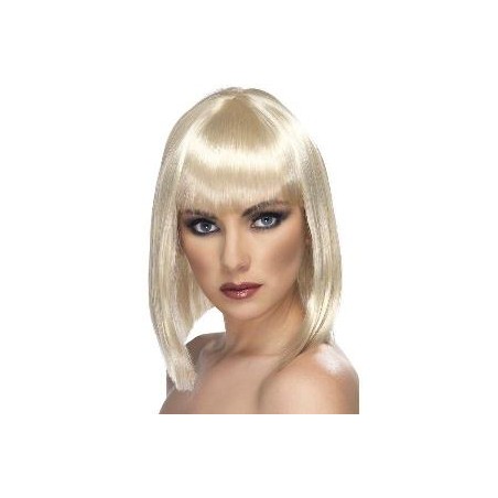 -PELUCA MEDIA MELENA CON FLEQUILLO RUBIA