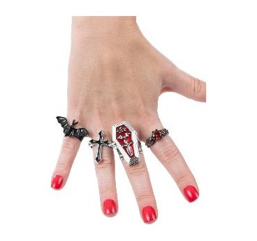 -ANILLOS DE VAMPIRO GÓTICO SURTIDOS