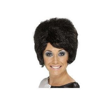 -PELUCA COLMENA AÑOS 60 NEGRA